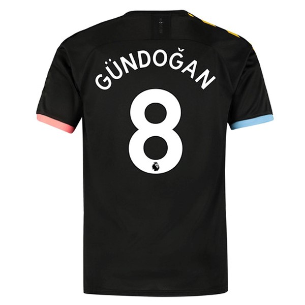 Camiseta Manchester City NO.8 Gundogan 2ª 2019/20 Negro